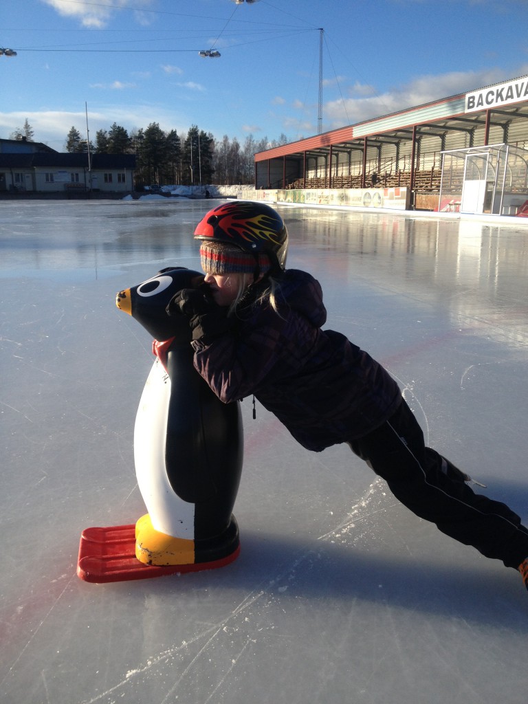 backavallen med pingviner och skridskor, sportlov 2014 009